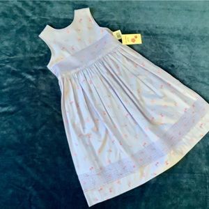 Laura Ashley Lavender Floral Cotton Little Girl Dress, Size 6